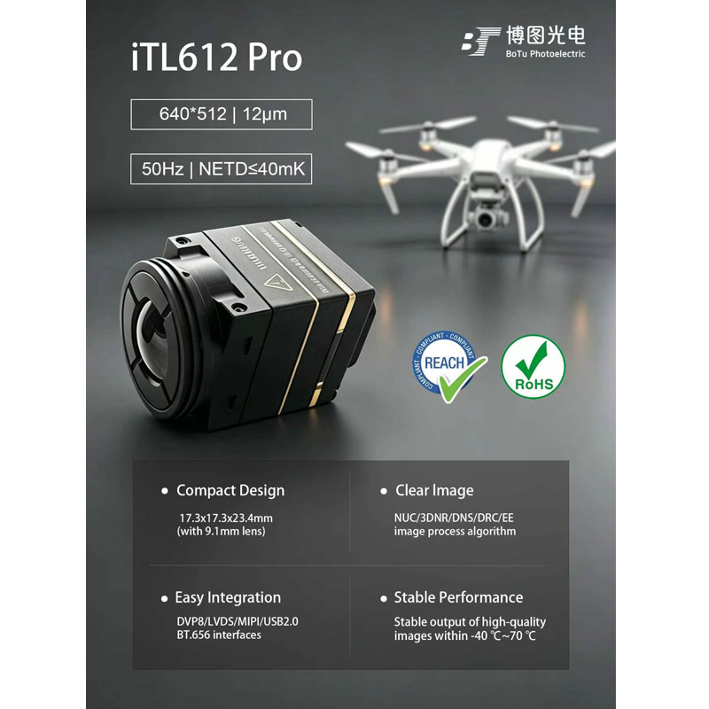 Itl612 CVBS Mini 640*512 9.1mm - đánh giá và giá Drone Camera Thermal